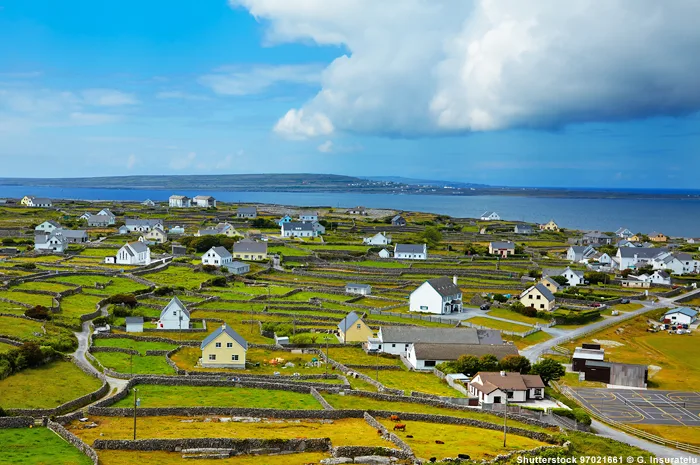 Luftbild der Insel - Inisheer Island - County Galway